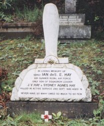 Ian's Grave Stone, picture provided by Rhona Hay.