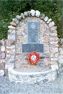 Memorial at Inchnadamph for crew of Anson N9857, click image to go back.