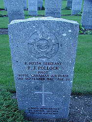 Flight Sergeant Robert Joseph Pollock (Pilot) R/107334 Royal Canadian Air Force Pilot.