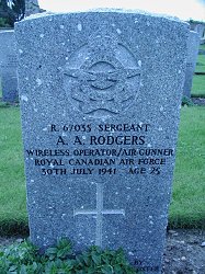 Sgt A A Rodgers RCAF.