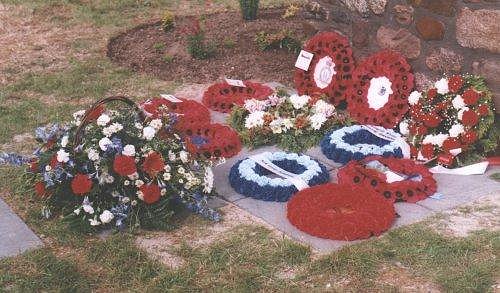 Tributes laid during the ceremony