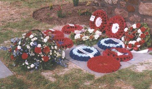 Tributes laid during the ceremony