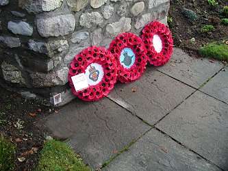 November 2000, Remembrance Sunday, tributes laid.
