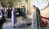 The Dedication of the Tribute, Her Majesty The Queen, His Royal Highness The Prince Philip, Duke of Edinburgh, His Highness Prince Michael of Kent, and The Very Reverend Dr Wesley Carr, Dean of Westminster.