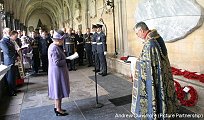 The Dedication of the Tribute, Her Majesty The Queen, His Royal highness The Prince Philip, Duke of Edinburgh, His Highness Prince Michael of Kent, and The Very Reverend Dr Wesley Carr, Dean of Westminster.