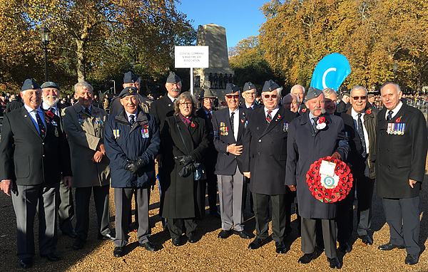 A record number of association members attended the Remembrance Sunday parade at the Cenotaph on the 11th November 2018.