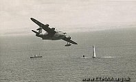 10 Squadron RAAF Sunderland at te Eddystone Light.