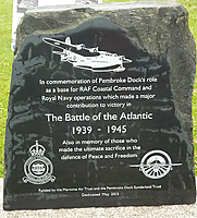 Battle of the Atlantic Memorial Stone, Pembroke Dock.