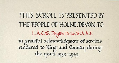 Phyllis M. Duke (1921-70) was a Morse Operator at Mountbatten Station, Plymouth, South Devon from 1941- 46.