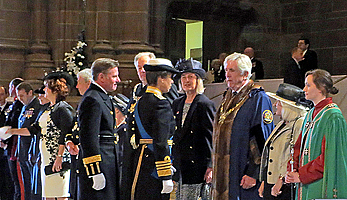 Battle of the Atlantic Commemoration at the Liverpool Anglican Cathedral on Sunday 26 May 2013 which was attended by the Princess Royal.