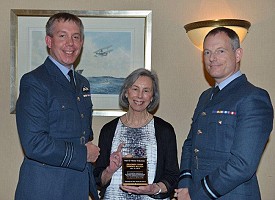 Sqn Ldr Andy Bull, Mrs Linda Bulloch, Air Cdre Richard Hill ( RAF Air Command.)