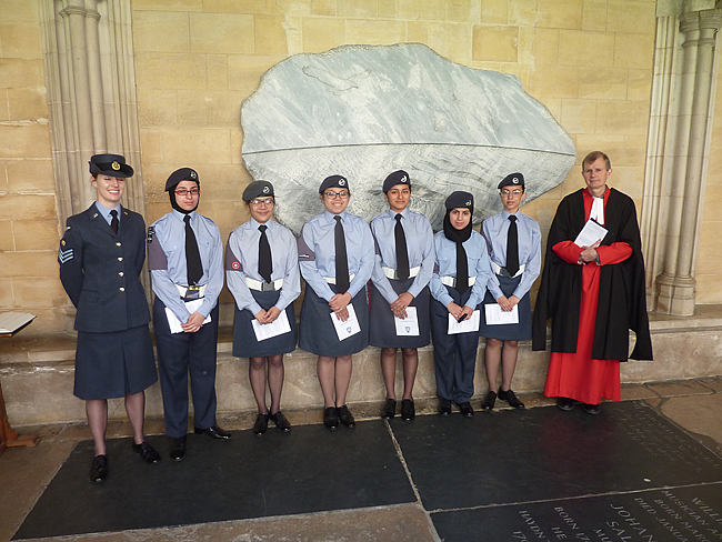 Ushers provided by No 291 (Westminster & Chelsea) ATC Sqn under the command of FS Fernanda Lewis.