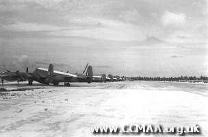 206 Sqn Mk I Shackletons on Christmas Island 1956.