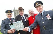 Air Vice Marshal Andrew Roberts, Air Chief Marshal Sir John Barraclough, the Venerable Brian Lucas and Air Commodore Andrew Neal, picture copyright Neale and Neale Photographic, www.idenna.com . 